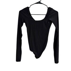 Aerie Black Long Sleeve Bodysuit